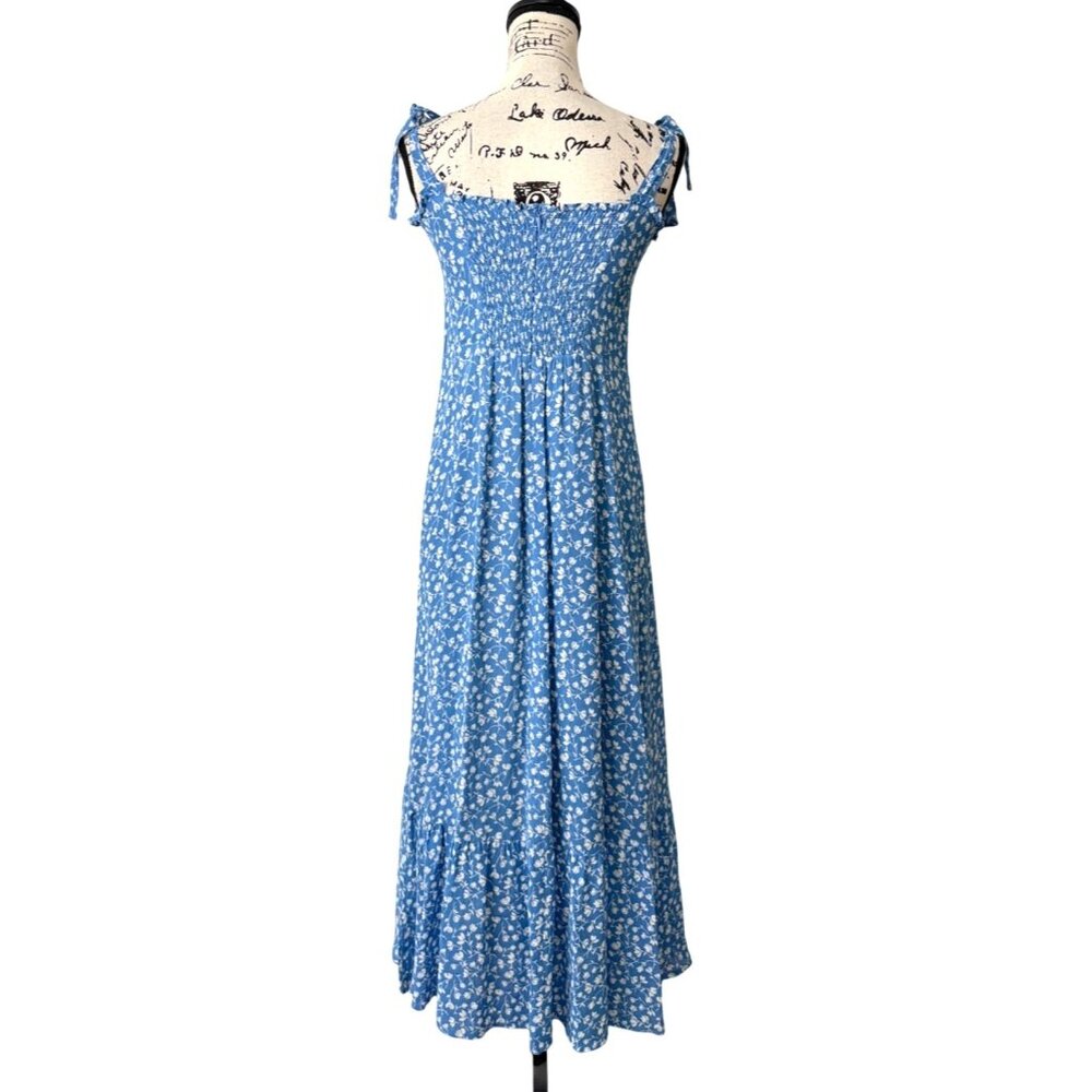 Reformation Blue Floral Midi Dress - Picture 4 of 10
